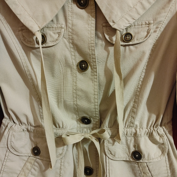Ann Taylor Loft Womens small petit khaki jacket - Picture 3 of 6
